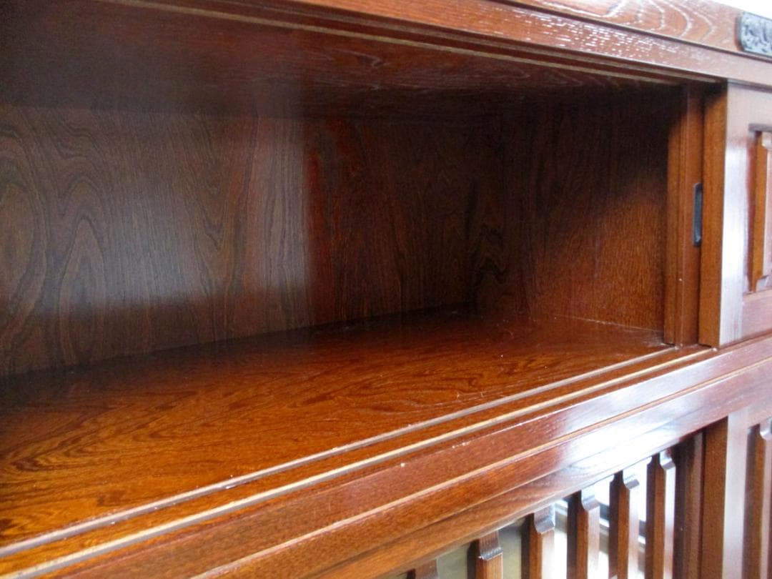 ★ 民芸家具 茶箪笥 茶棚 幅151.5cm 木製 水屋 箪笥 家具 食器棚