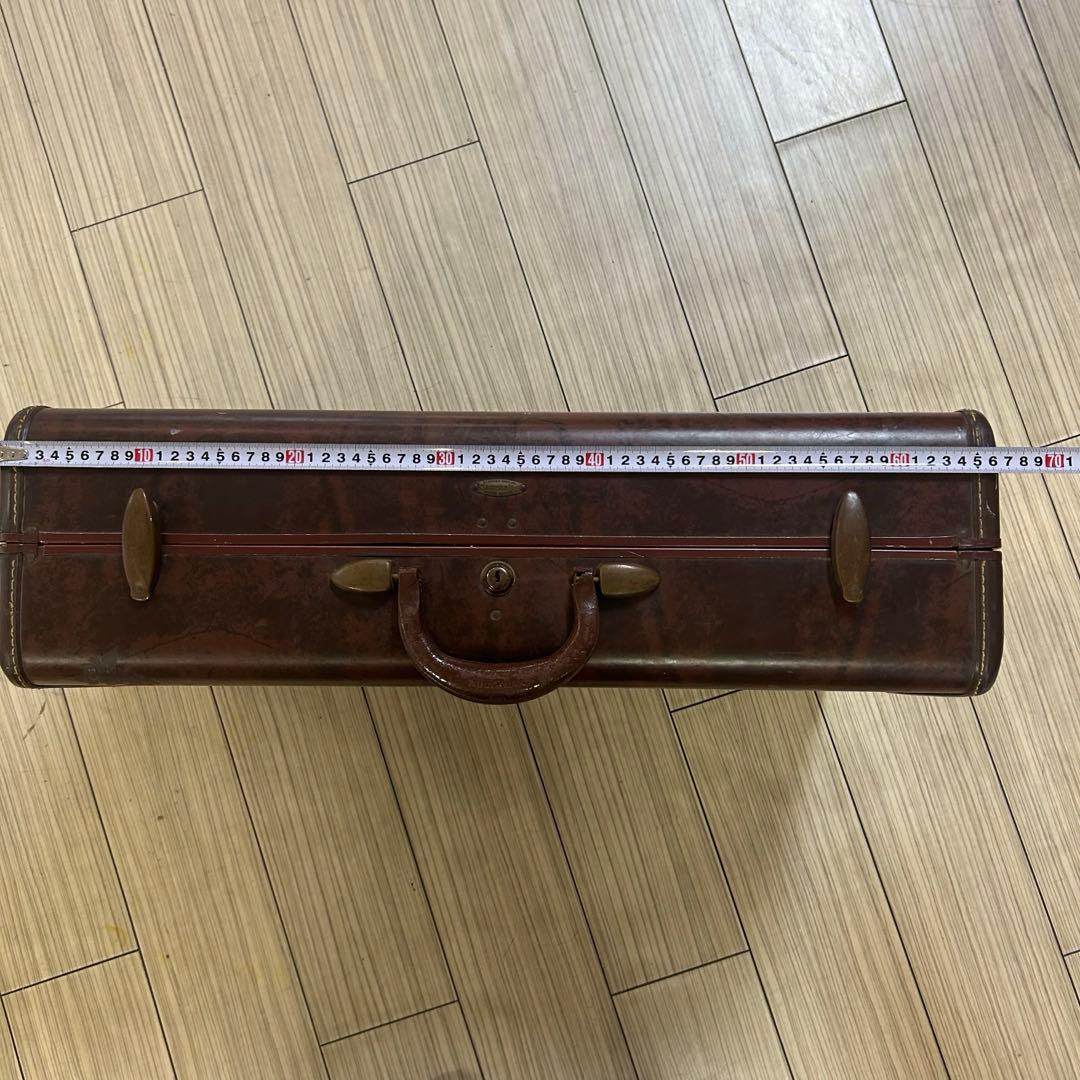 Samsonite ダークブラウン レザー スーツケース アメリカ ヴィンテージ