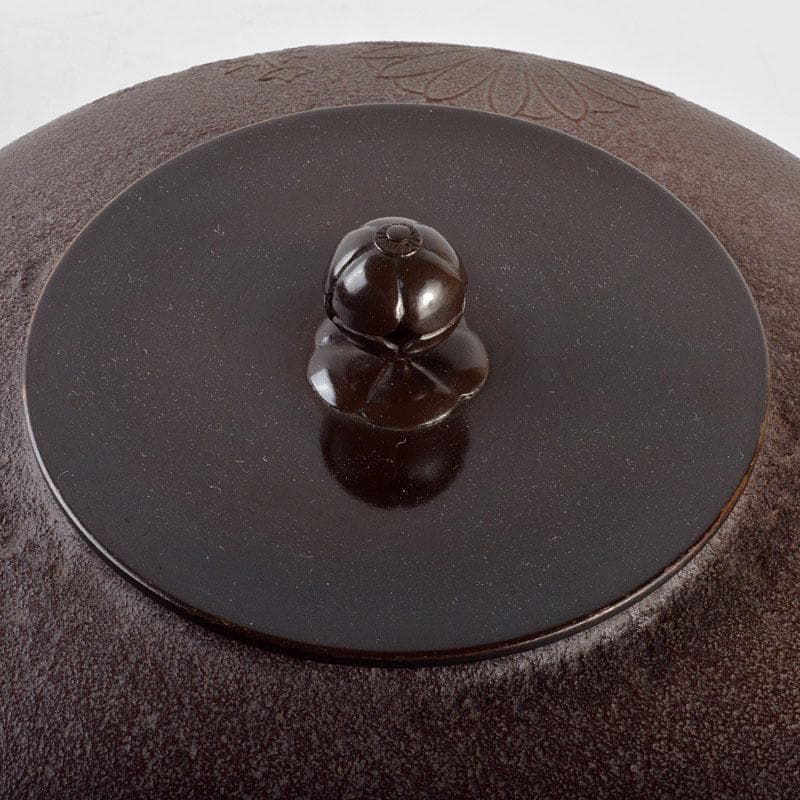 茶道具　人間国宝　釜師　高橋敬典作　政所釜　共箱　M　R4847B