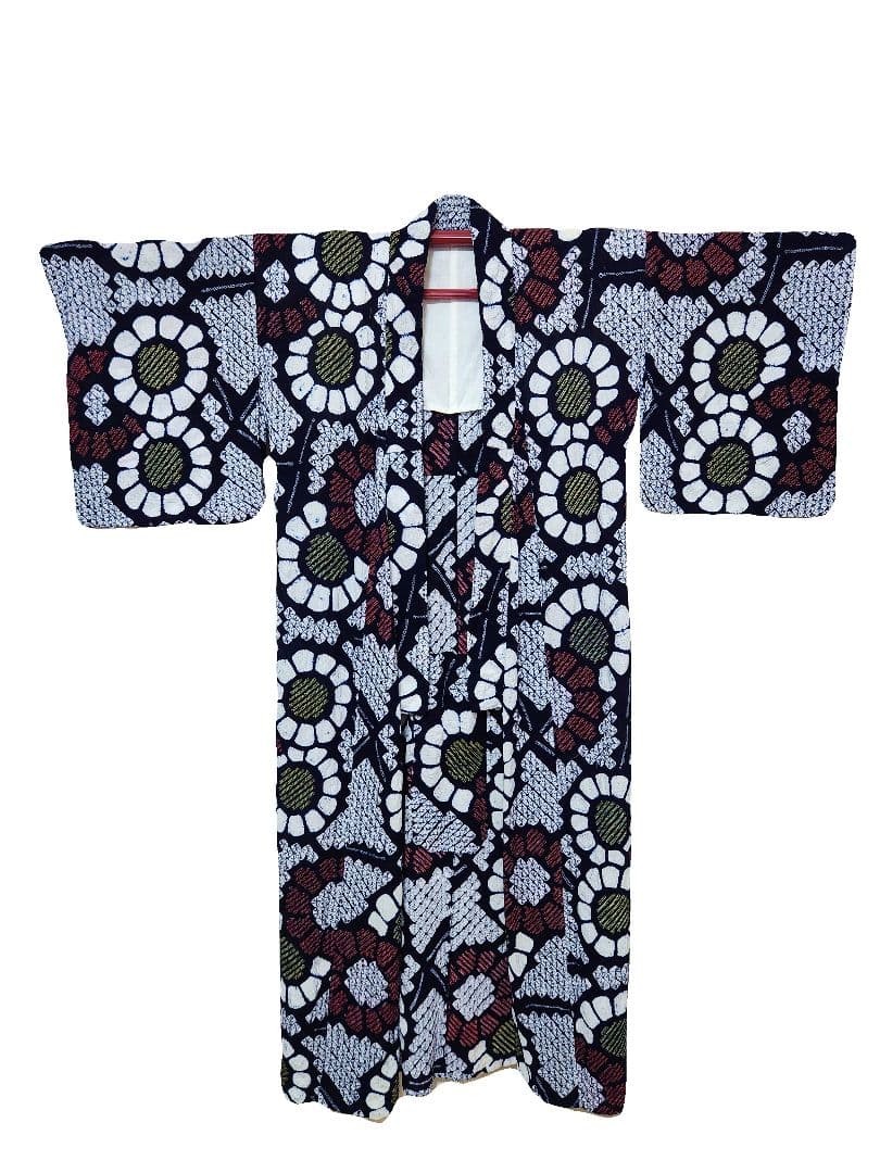 ★有松鳴海絞り★大きな花柄の浴衣
