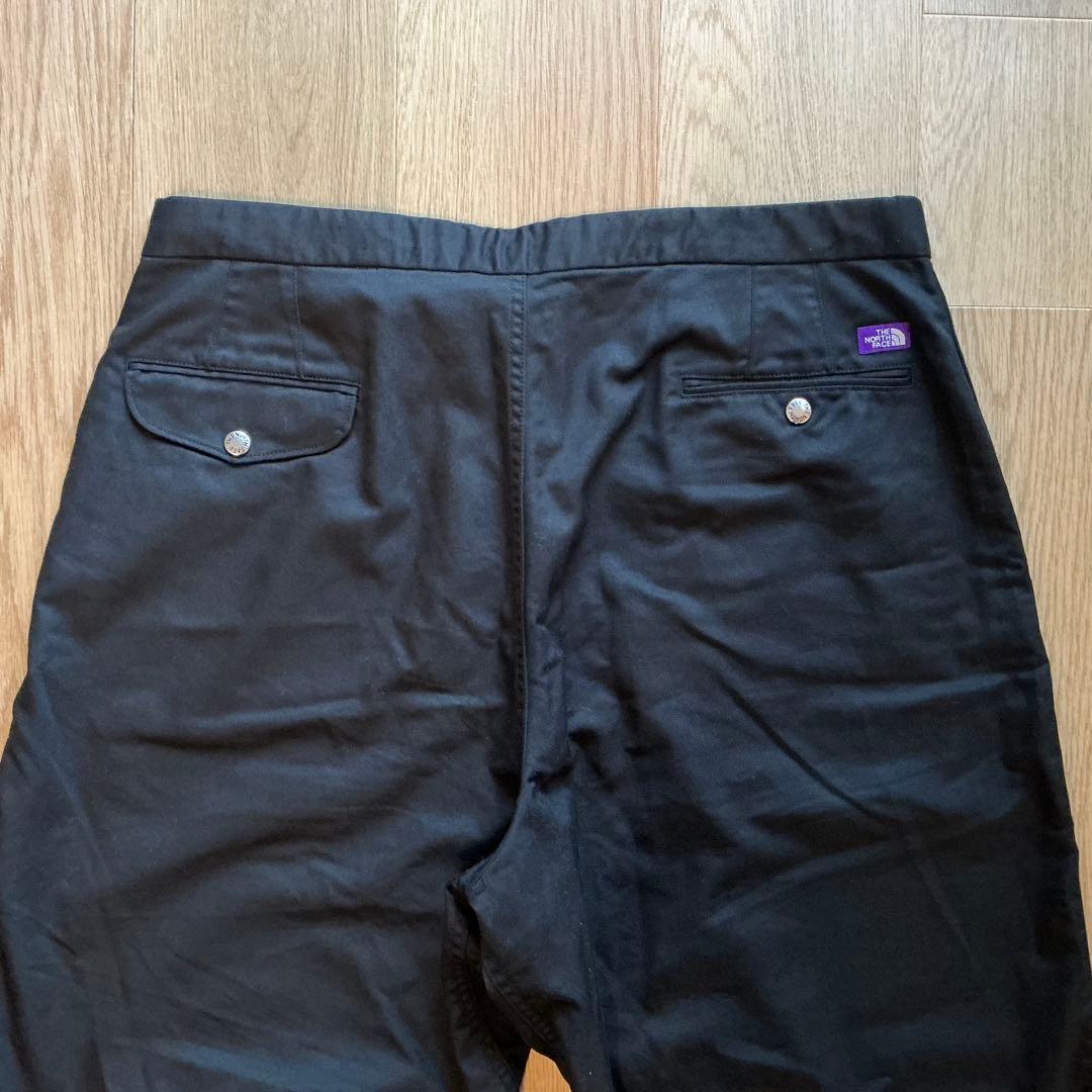 PURPE LABEL ストレッチツイルワイドテーパードパンツ　ブラック　36