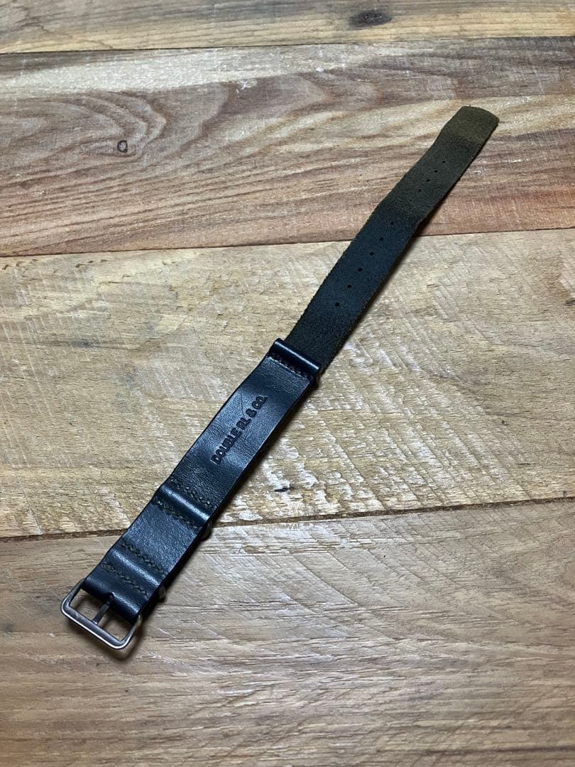 RRL natoベルト　ブラックレザー　時計　ベルト　ウォッチ　ストラップ