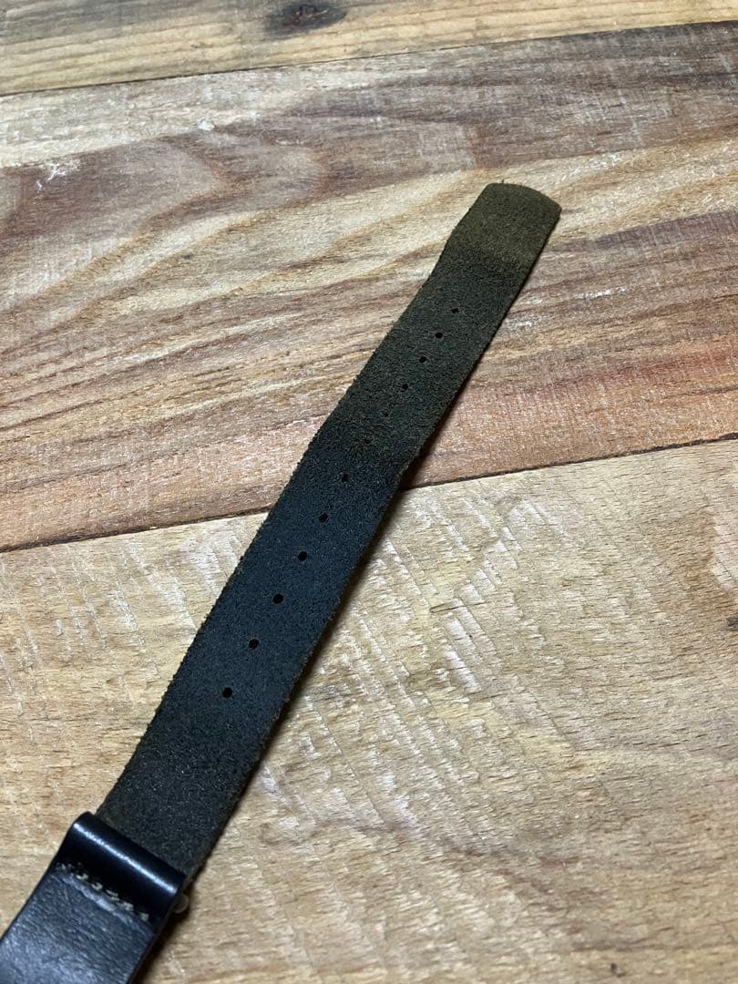 RRL natoベルト　ブラックレザー　時計　ベルト　ウォッチ　ストラップ