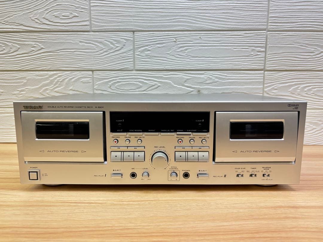 TEAC カセットデッキ ダブルオートリバース シルバー W-890R S