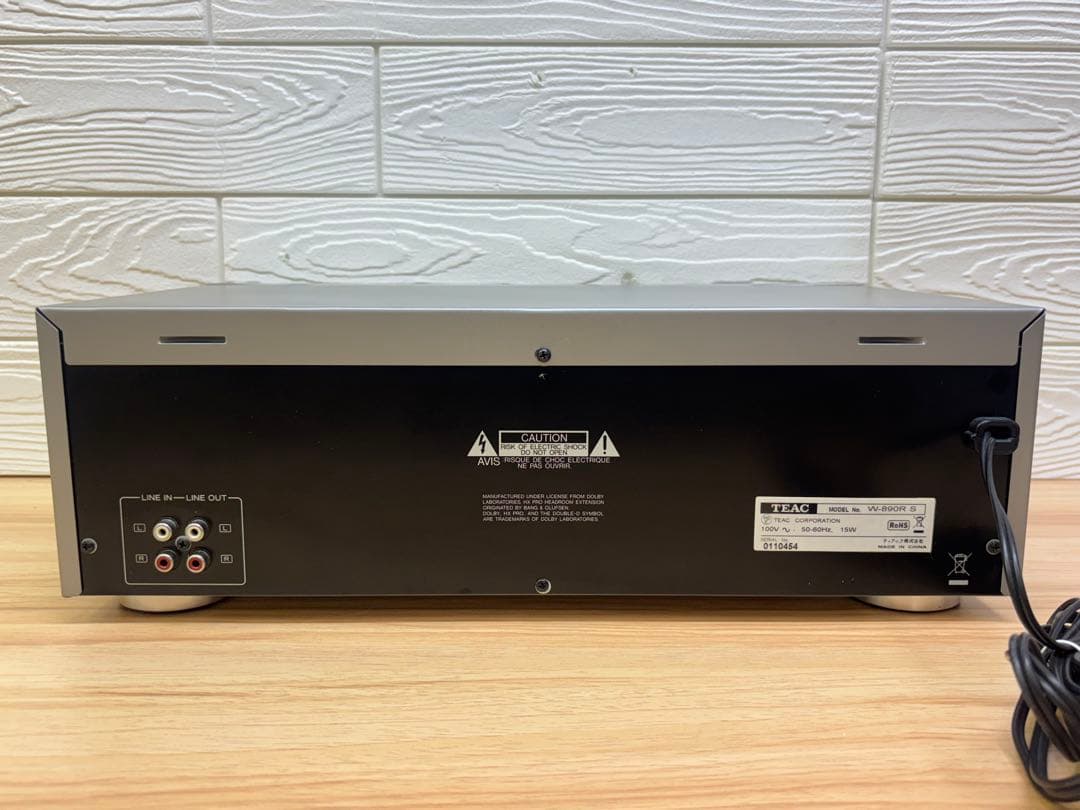 TEAC カセットデッキ ダブルオートリバース シルバー W-890R S