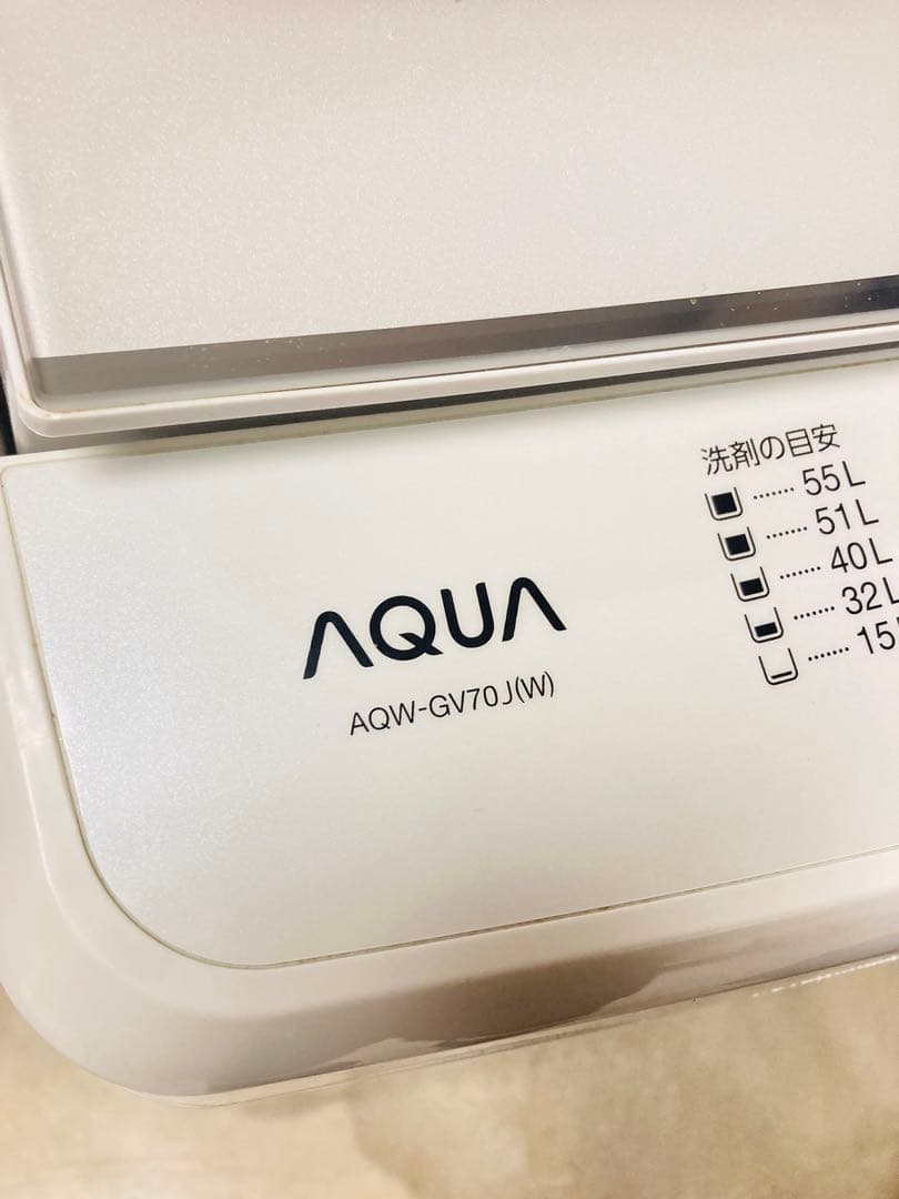AQUA 縦型洗濯機 AQW-GV70J 21年製 7kg