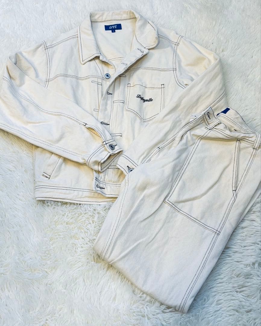 Lafayette ホワイト デニムジャケット Lサイズ