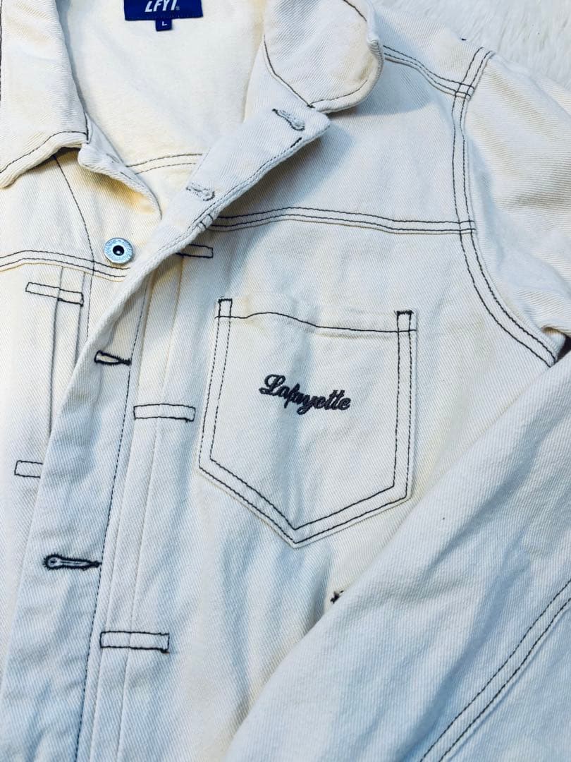 Lafayette ホワイト デニムジャケット Lサイズ