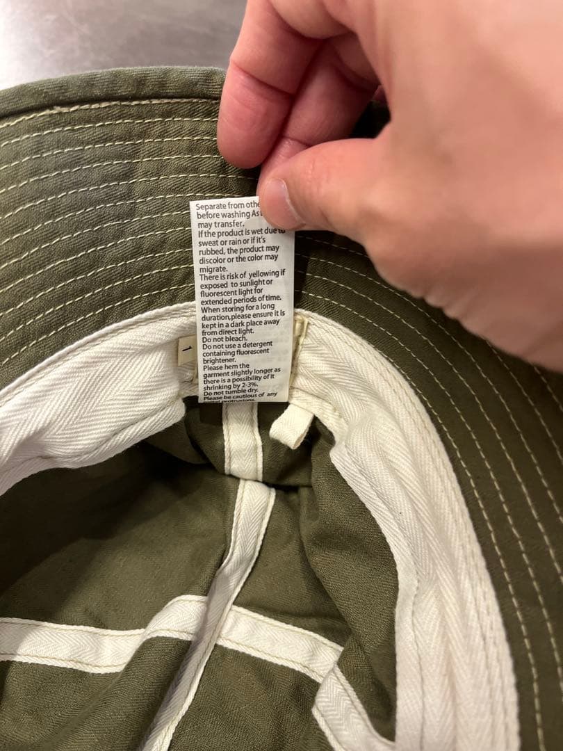 orSlow オアスロウ US NAVY HAT グリーン　ヘリンボーン　1