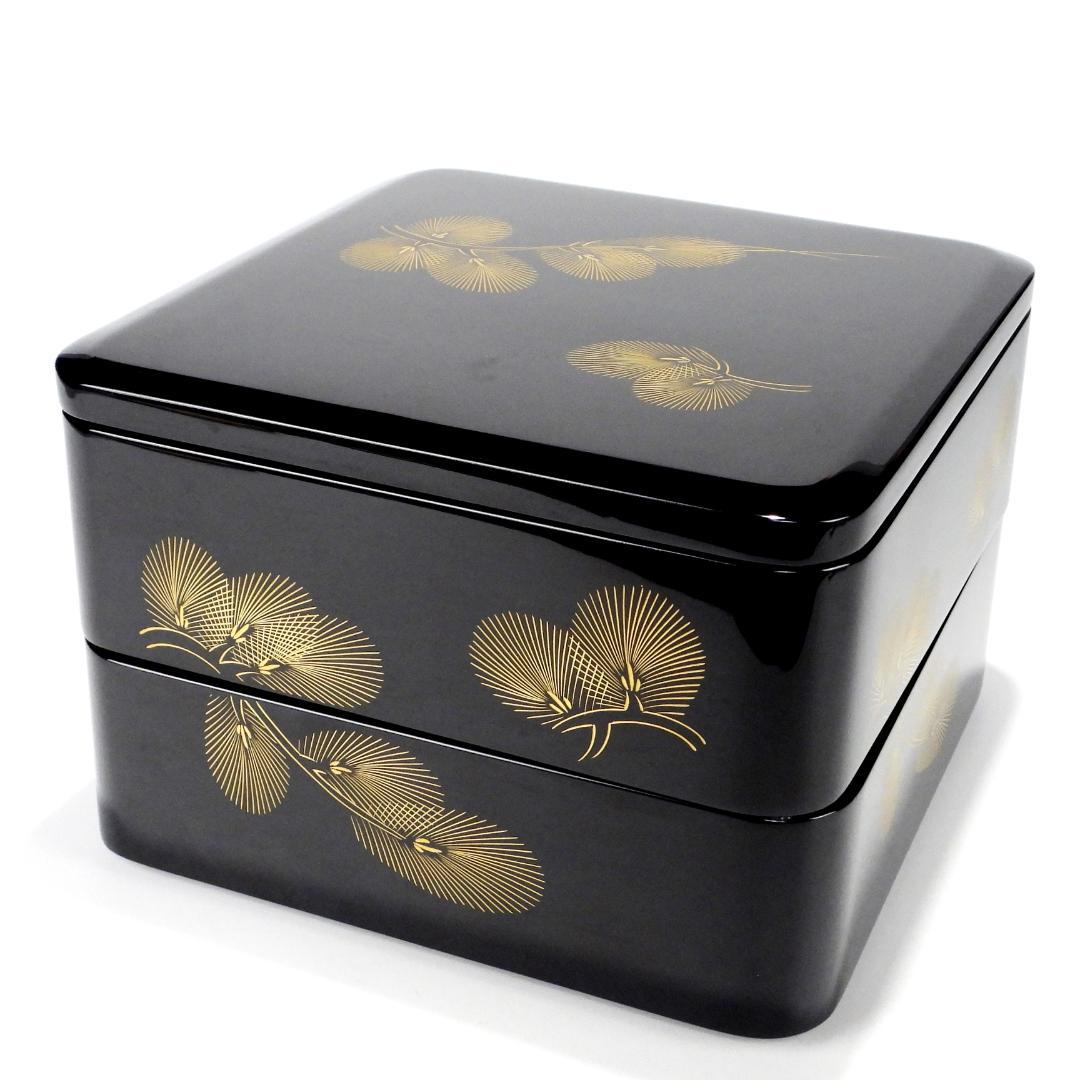 【専用】輪島塗 金蒔絵 天然木 漆器 二段重箱 茶道具 共箱
