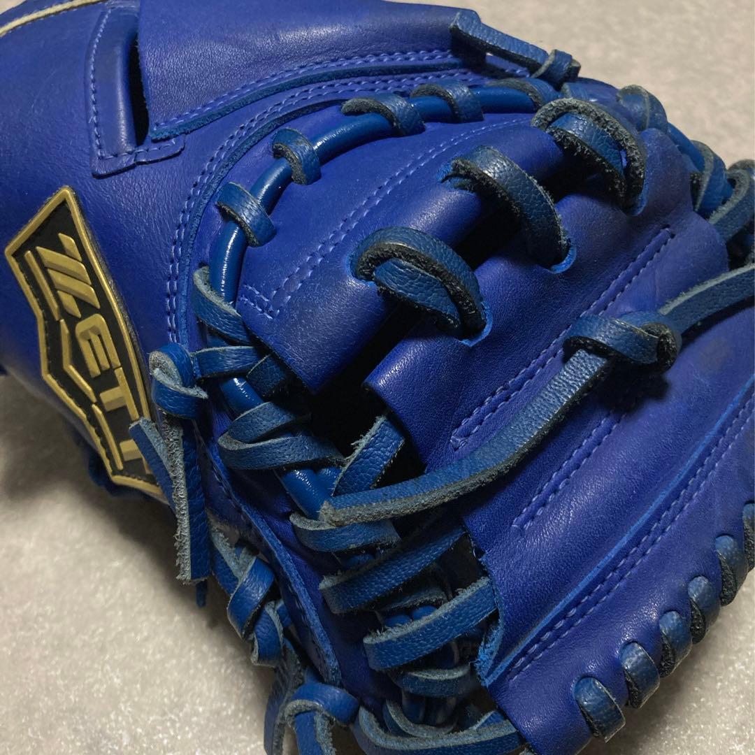 ZETT 少年 軟式 捕手 野球 グローブ 子供用 キャッチャーミット 人気の青