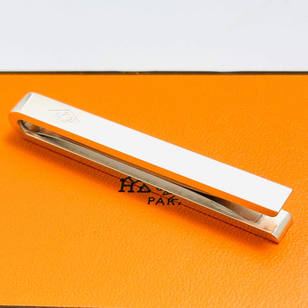 HERMES　エルメス　ロゴ刻印　シルバー　ネクタイピン　タイピン　Ag925