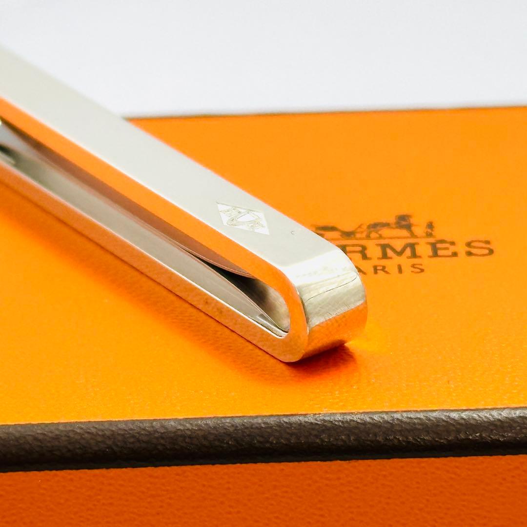 HERMES　エルメス　ロゴ刻印　シルバー　ネクタイピン　タイピン　Ag925