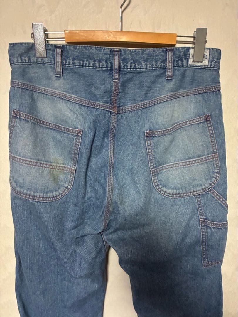 スタンダードカリフォルニア ペインターパンツ デニム ダメージリペア加工 W32