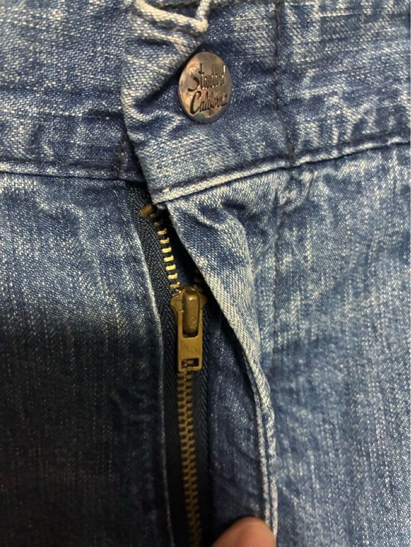 スタンダードカリフォルニア ペインターパンツ デニム ダメージリペア加工 W32