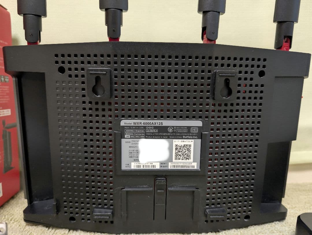 Buffalo wi-fiルーター WXR-6000AX12S