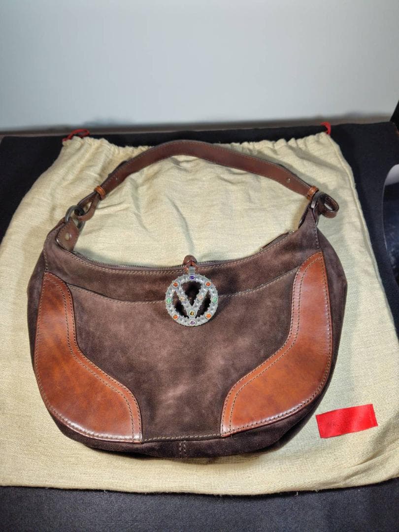 ヴァレンチノ　ワンショルダーバッグ スエード　レザー