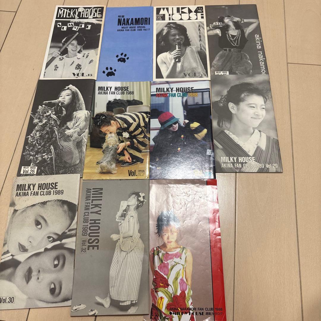中森明菜　ミルキーハウス　ファンクラブ　会報10冊＋通販カタログ