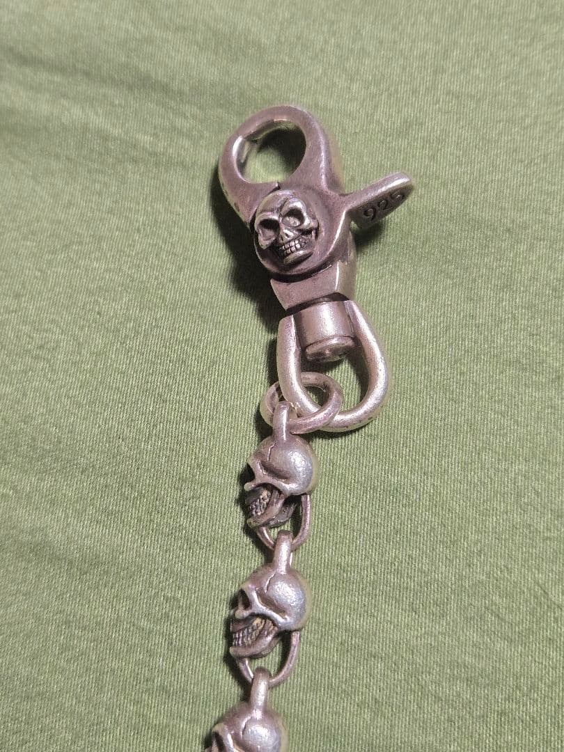 スカルモチーフ シルバー ウォレットチェーン