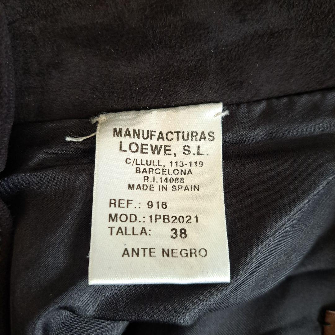 LOEWE　ロエベ　スエードパンツ　ブラック　M
