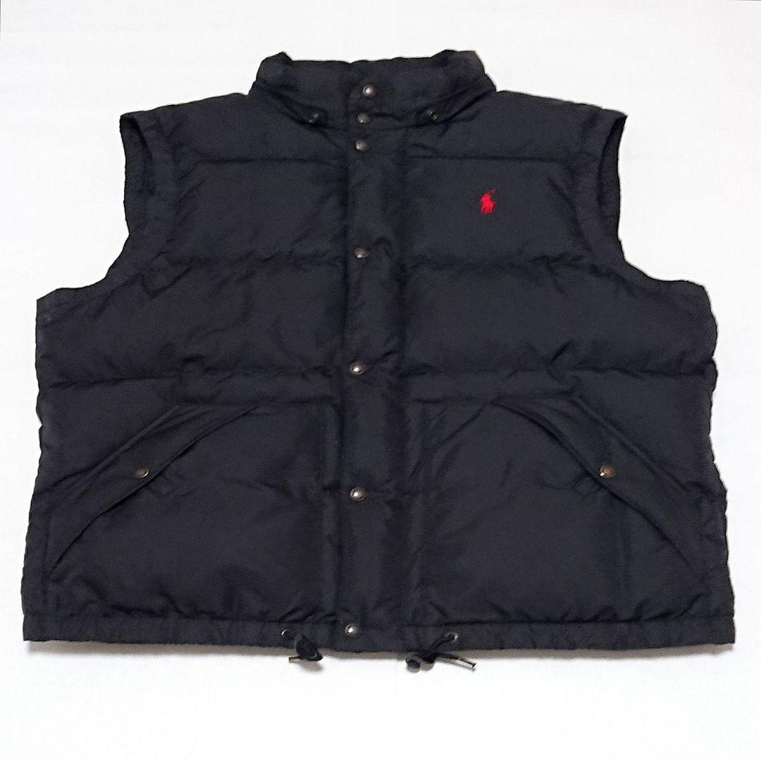 美品 ポロラルフローレン 刺繍 ロゴ 2way 肉厚 ダウン ベスト