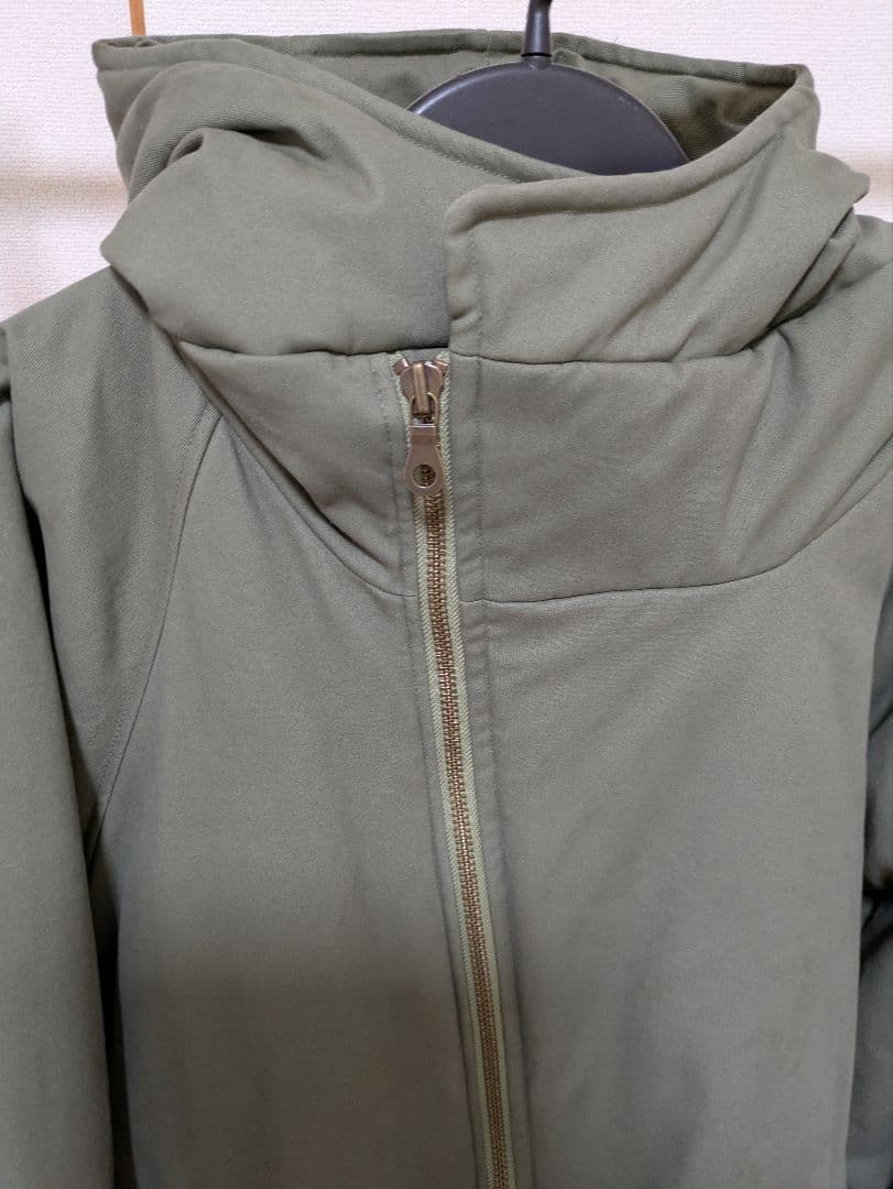 オリーブグリーン モッズコート フード付き