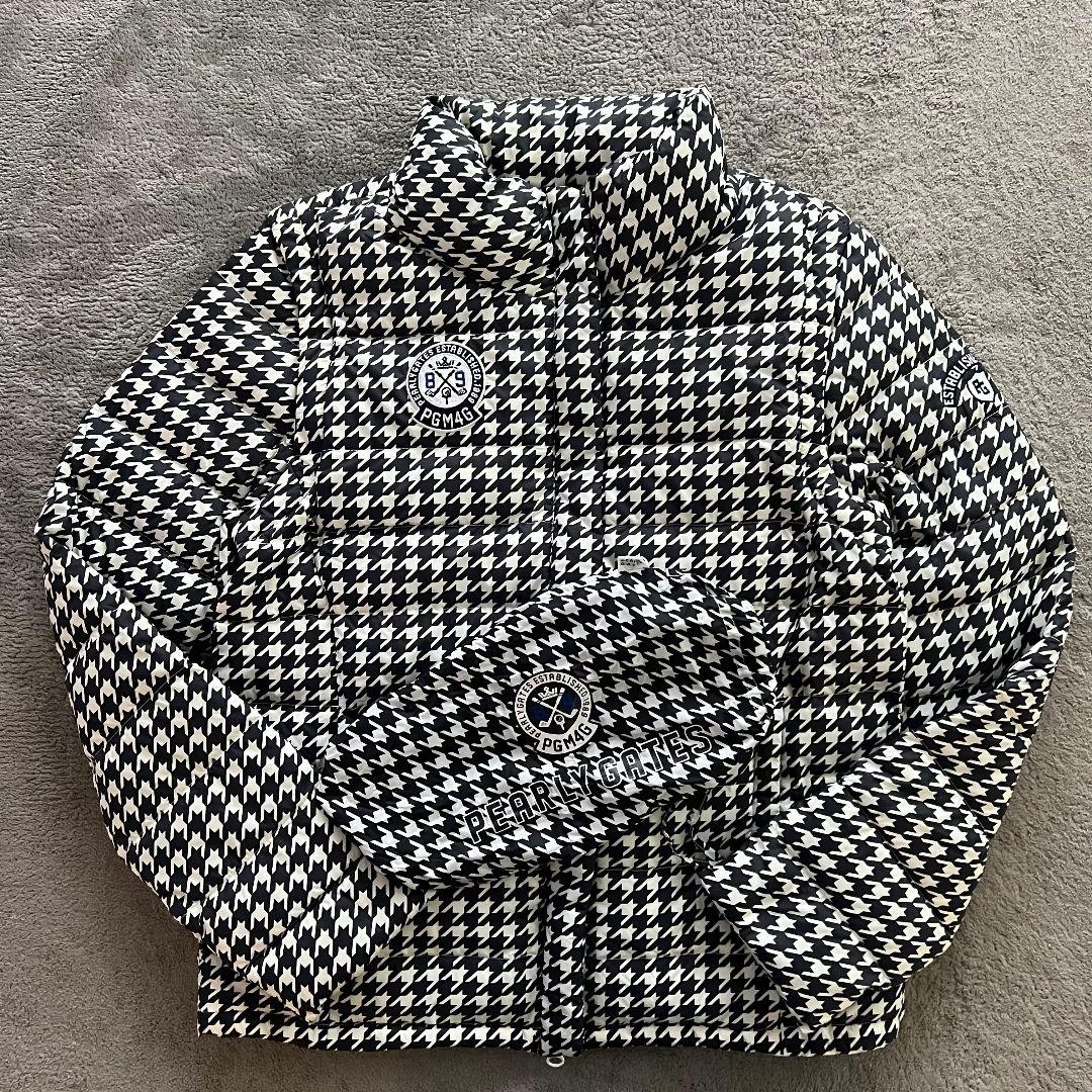 PEARLY GATES パーリーゲイツ　千鳥柄　ダウンジャケット　レディース