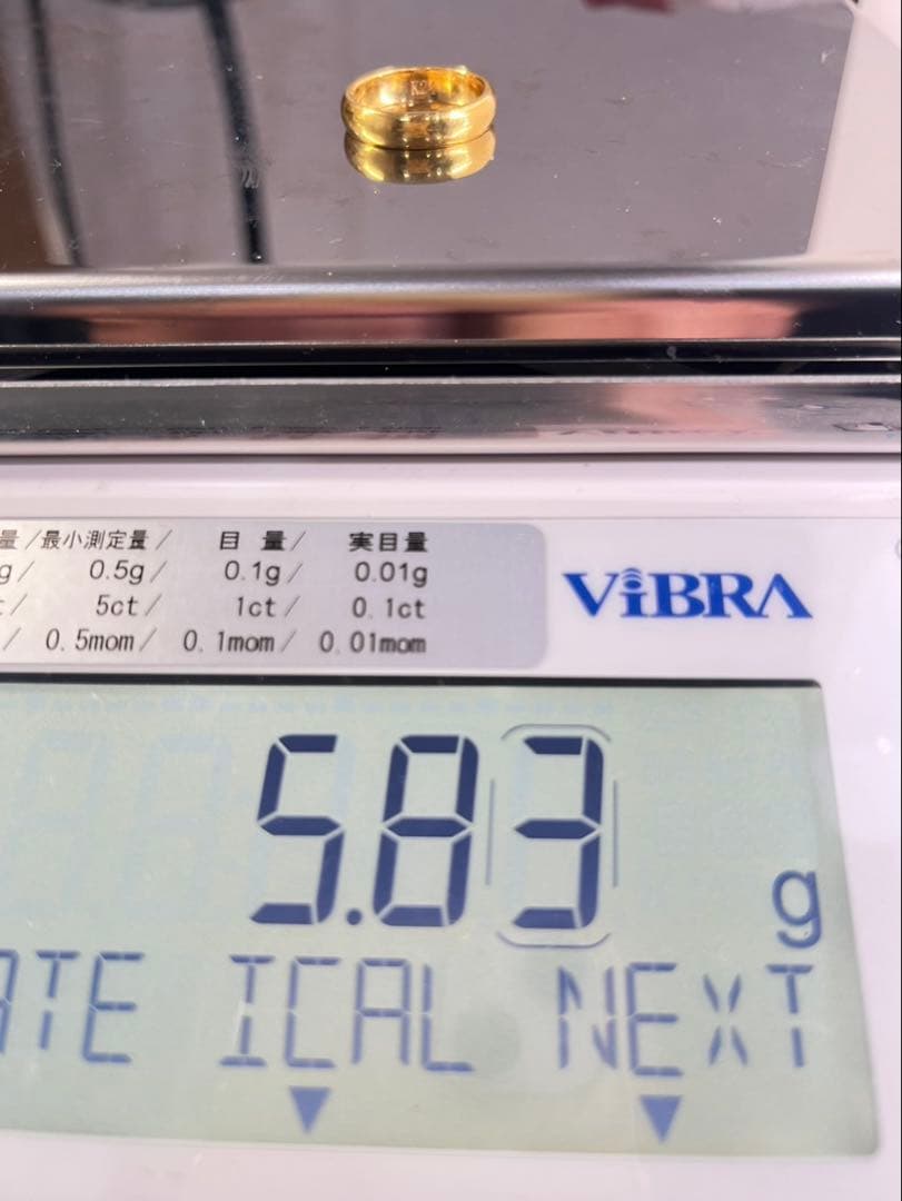 K24 純金 甲丸リング 5.83g指輪 リング 刻印あり ハンドメイド