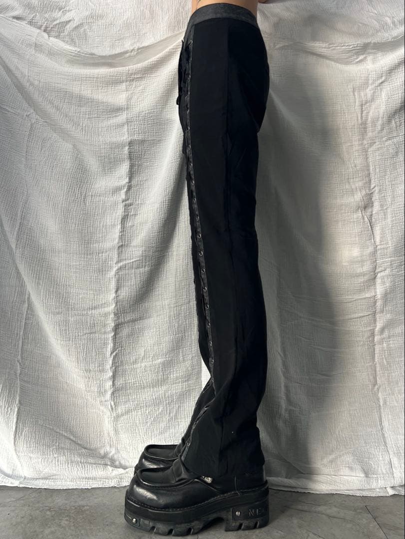 パンツ \"unknown\" Lace-up Flared Pants