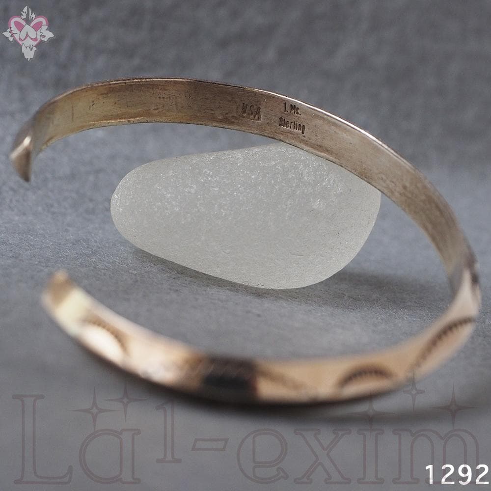 美品 インディアンジュエリー 刻印 LMC スターリング シルバー 銀 バングル