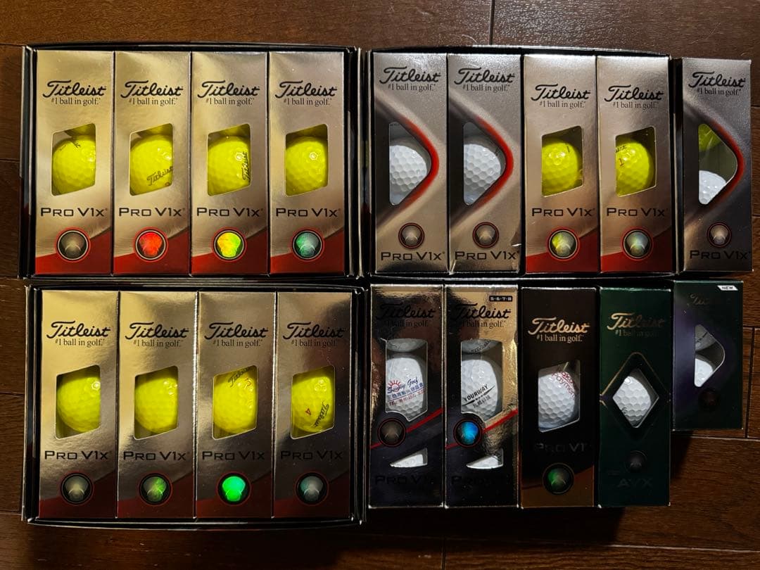 値下げタイトリストProV1x新品ボールとタイトリスト各種混在