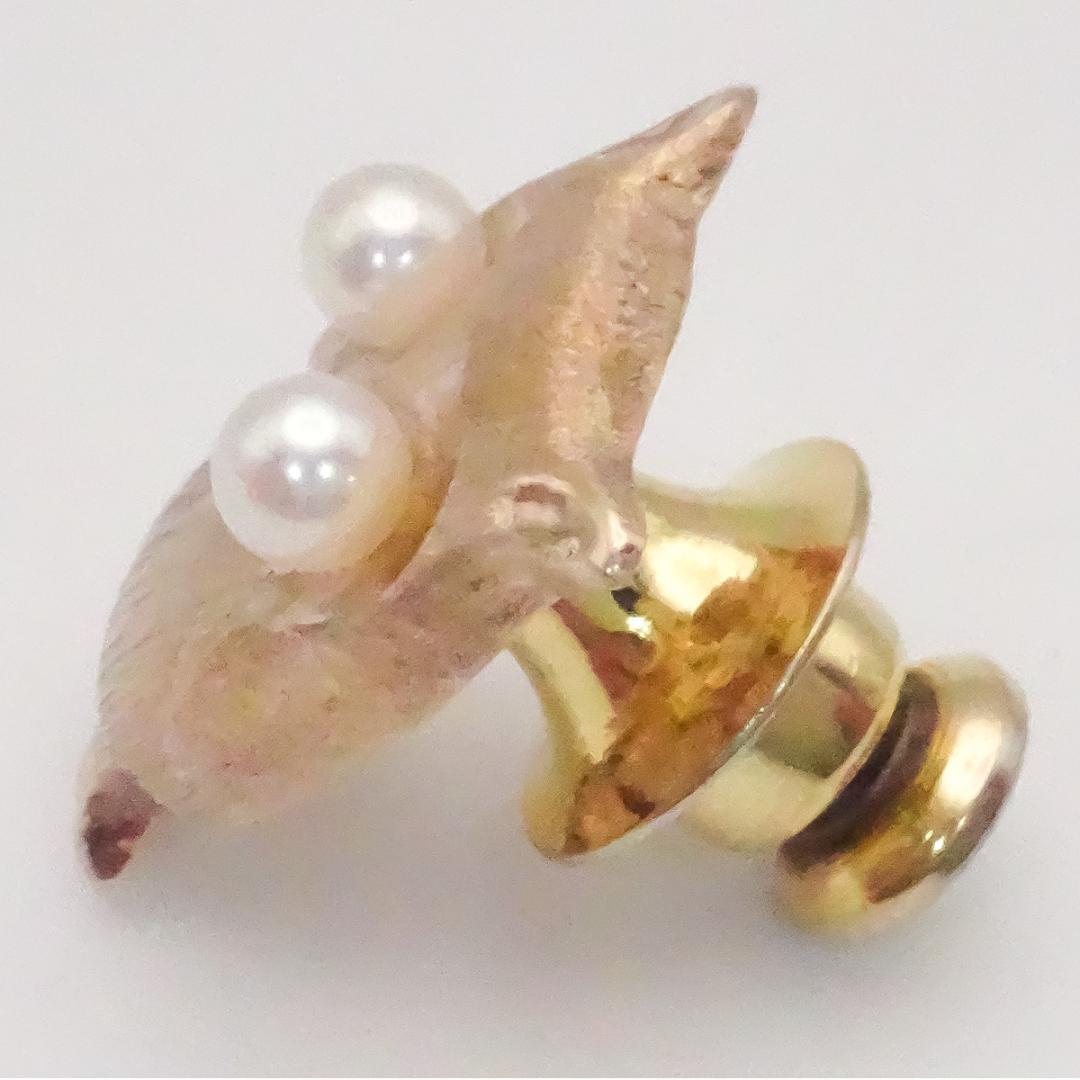 TASAKI タサキ K14 ベビーパール タイニーピン 1.46g＊フクロウ