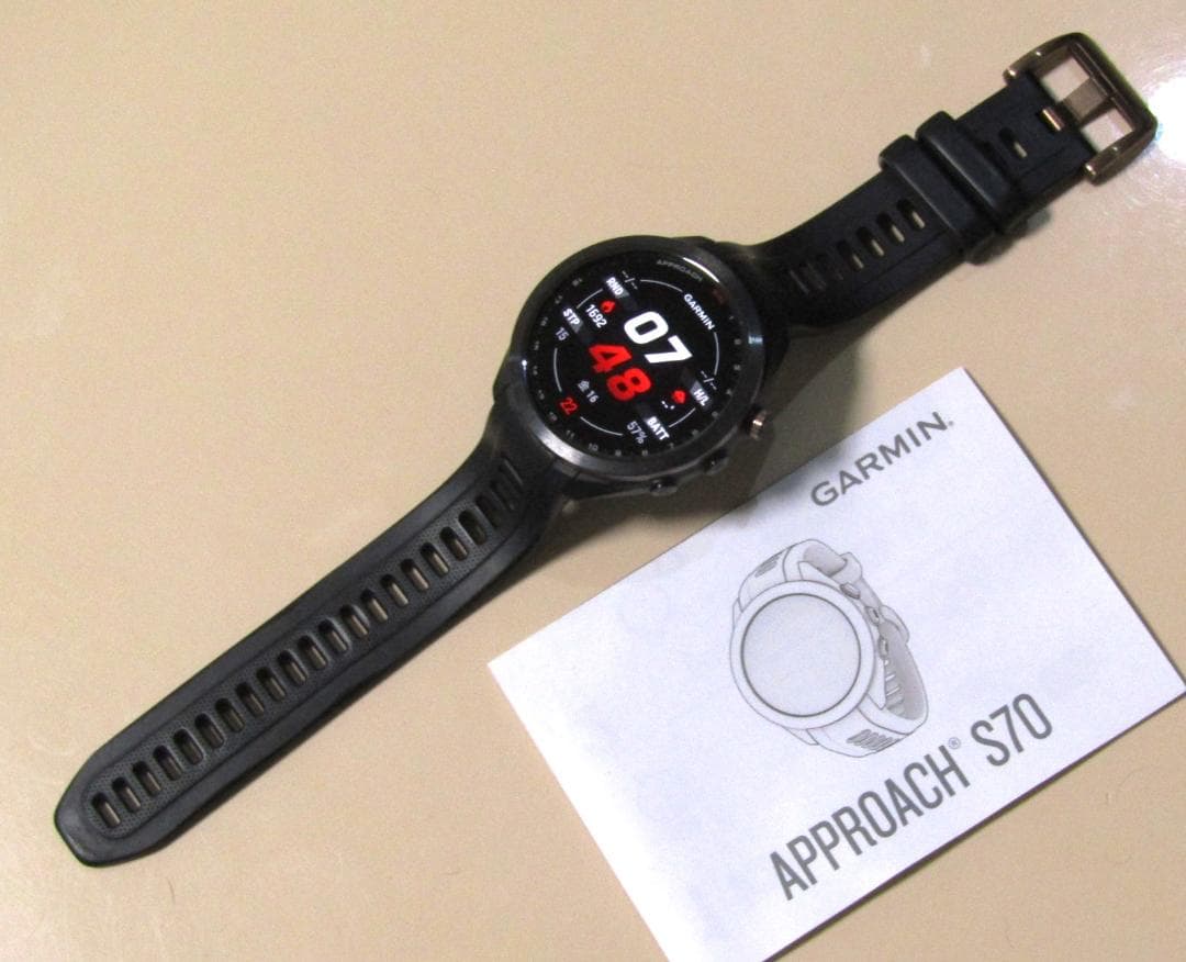 美品 ガーミン アプローチ S70 47mm ブロンズ エディション