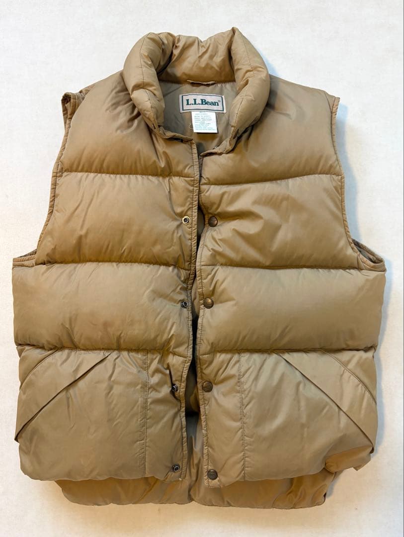 L.L.Bean ベージュ ダウンベスト Sサイズ