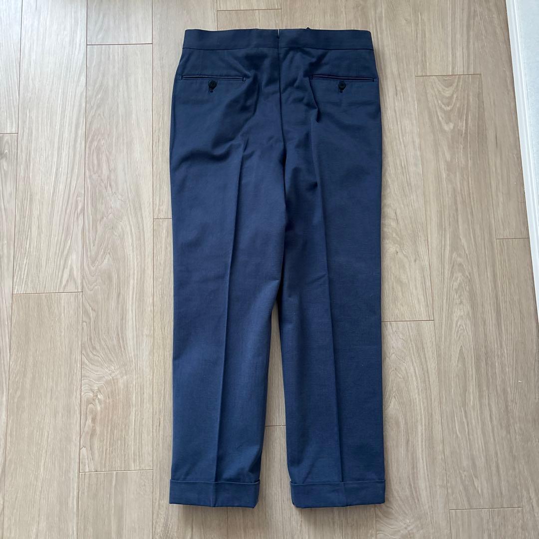タグ付き未使用！DALCUORE TROUSERS 伊勢丹購入 ベルトレスパンツ