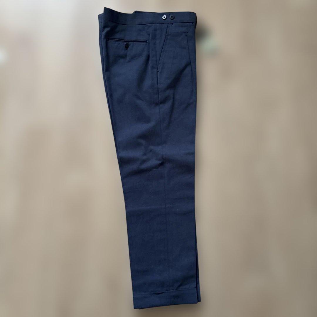 タグ付き未使用！DALCUORE TROUSERS 伊勢丹購入 ベルトレスパンツ