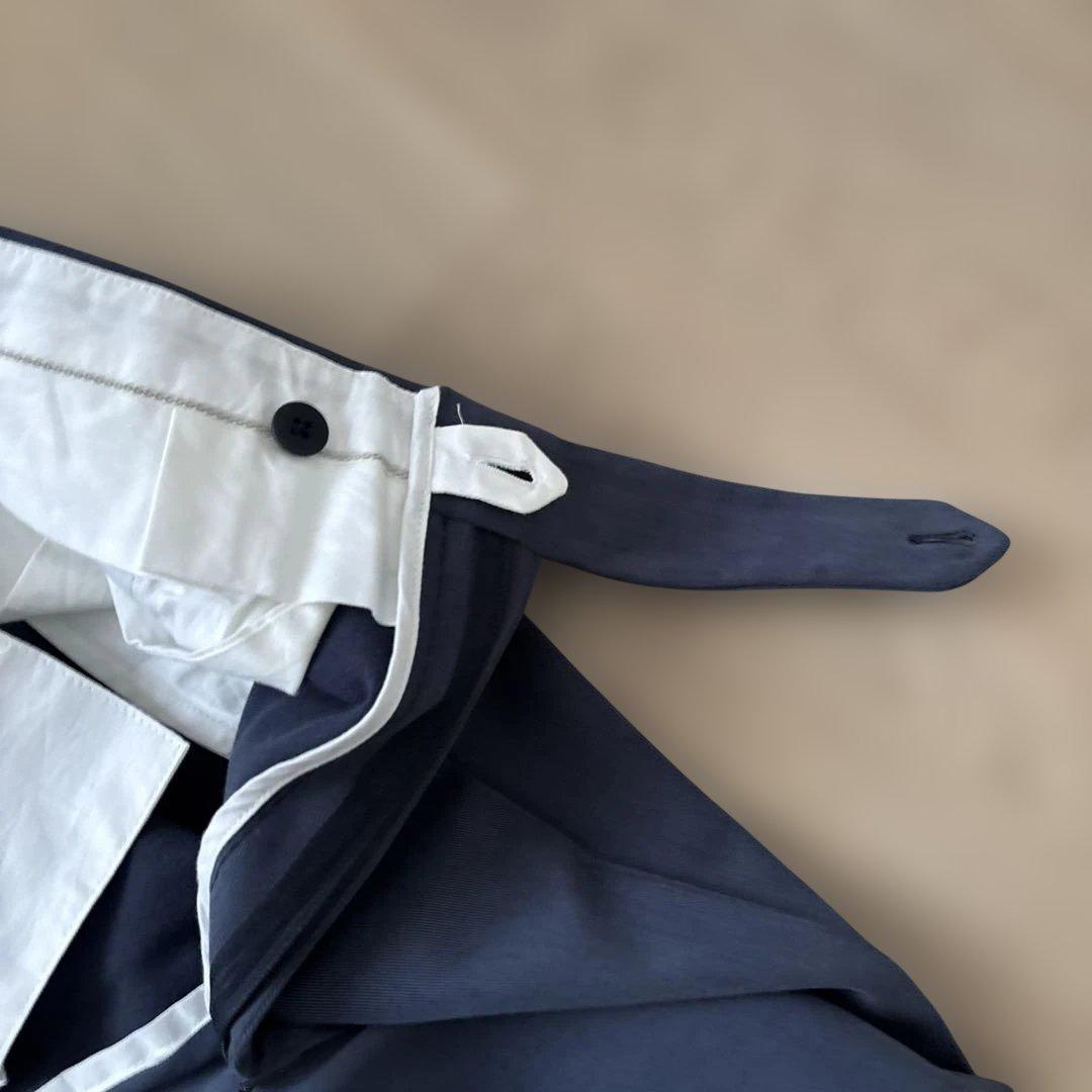 タグ付き未使用！DALCUORE TROUSERS 伊勢丹購入 ベルトレスパンツ