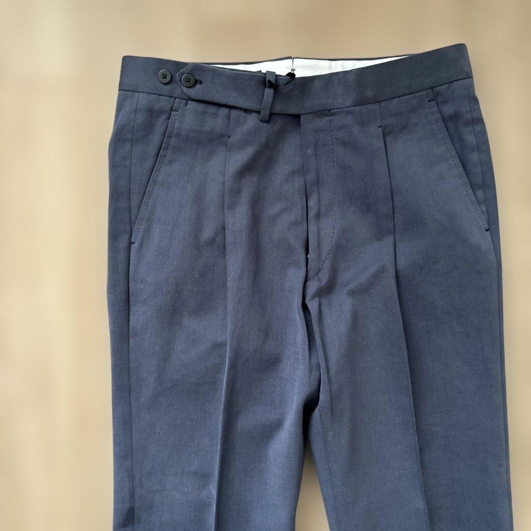 タグ付き未使用！DALCUORE TROUSERS 伊勢丹購入 ベルトレスパンツ