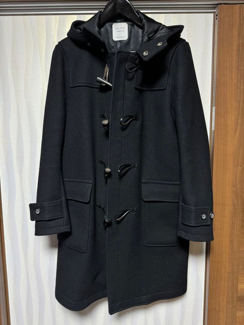 【12/21まで値下げ】UNITED TOKYO ブラックミドル丈ダッフルコート