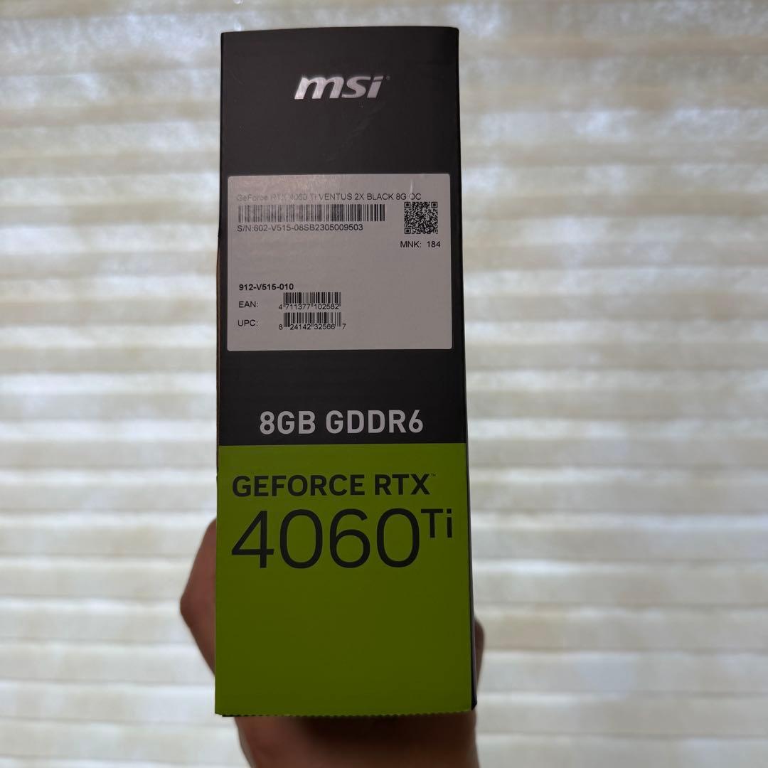 グラフィックボード・グラボ・ビデオカード MSI GEFORCE RTX 4060 Ti OC EDITION 8gb