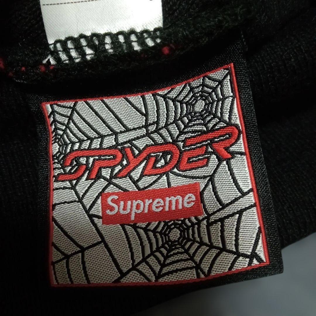 シュプリーム Supreme/Spyder ビーニー 黒 赤 ニット帽