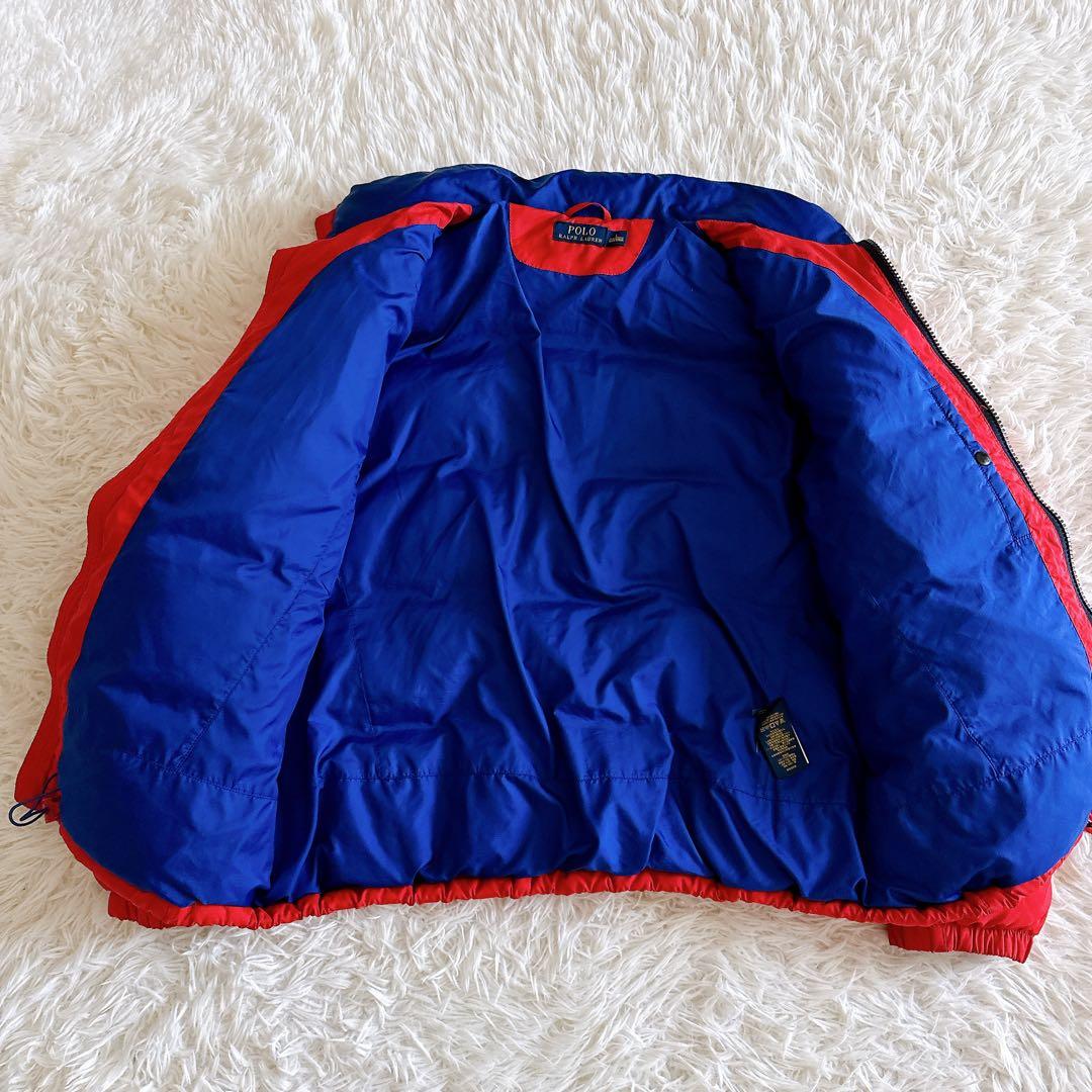 Lサイズ✨ポロラルフローレン ダウンジャケット イエローポニー刺繍 メンズ 赤