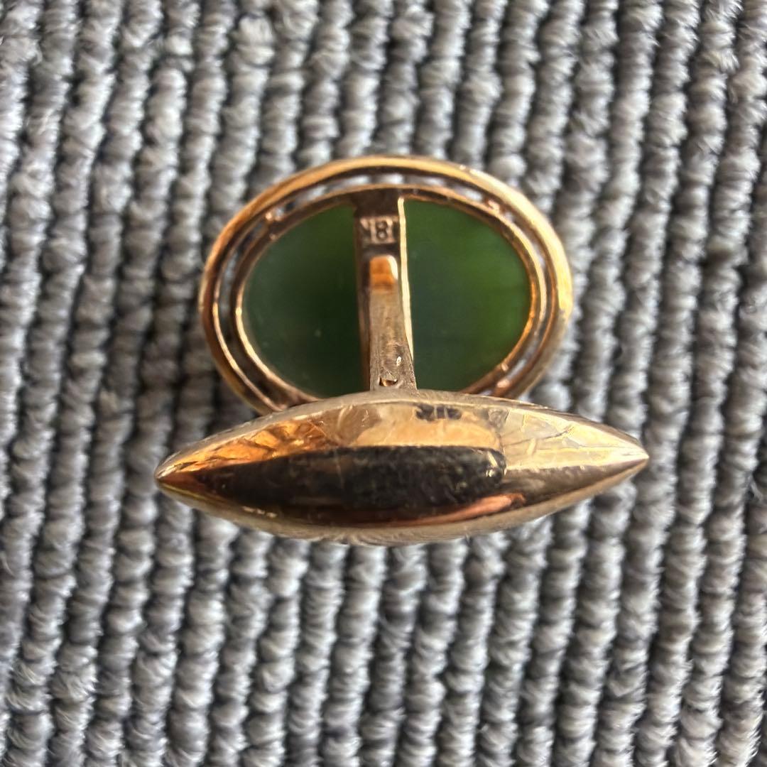 ニ*ム様 18k 翡翠　フリンクス