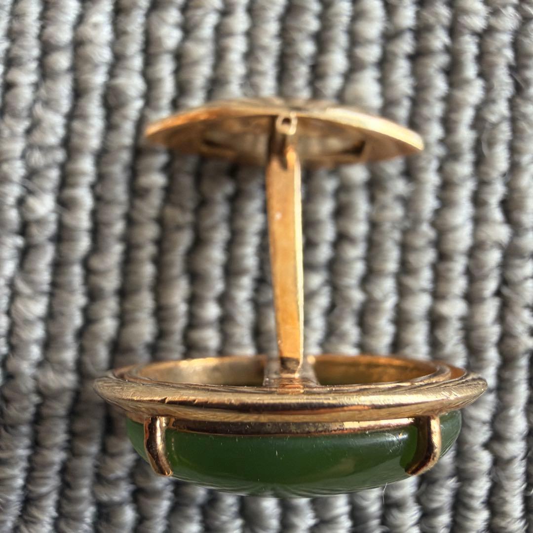 ニ*ム様 18k 翡翠　フリンクス