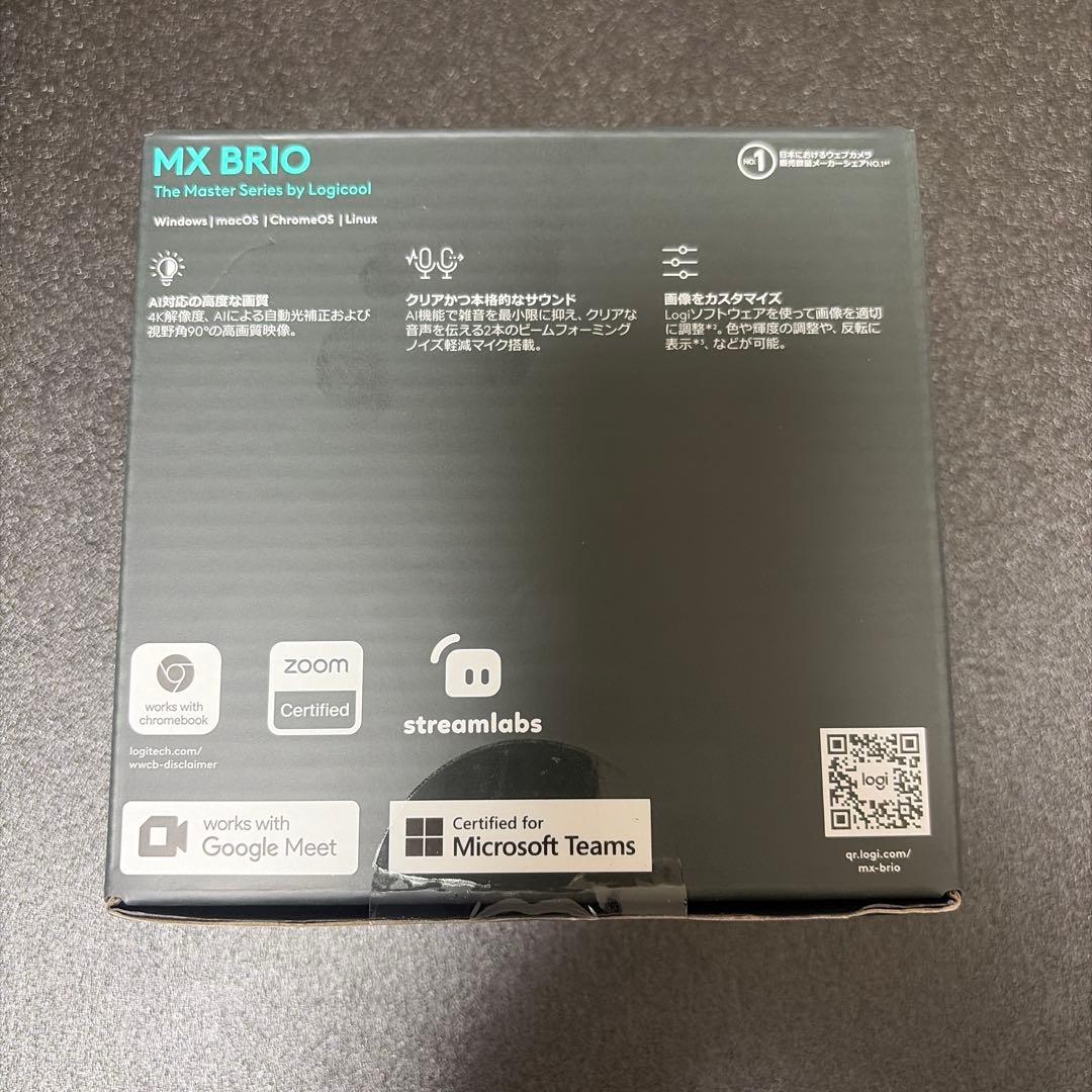 新品:Logicool MX BRIO 700 C1100GR 4Kウェブカメラ