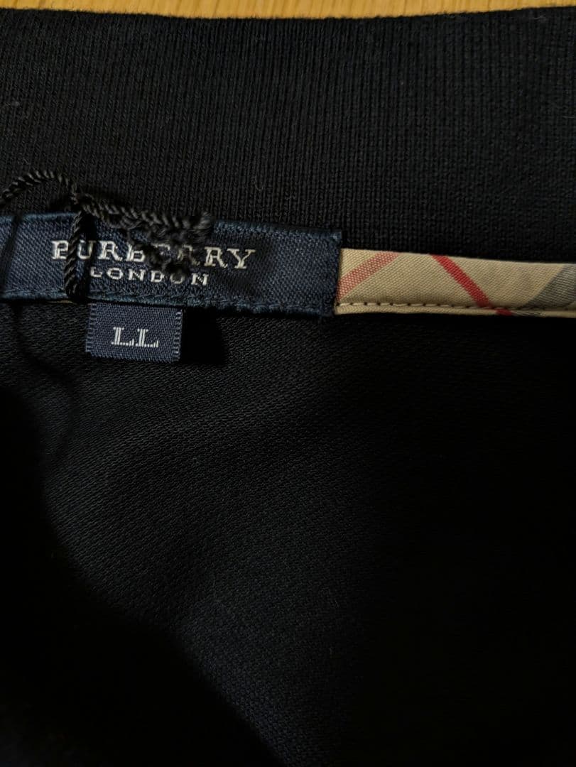 新品　バーバリー　ロンドン　ポロシャツ　XL　LL　ノバチェック　黒