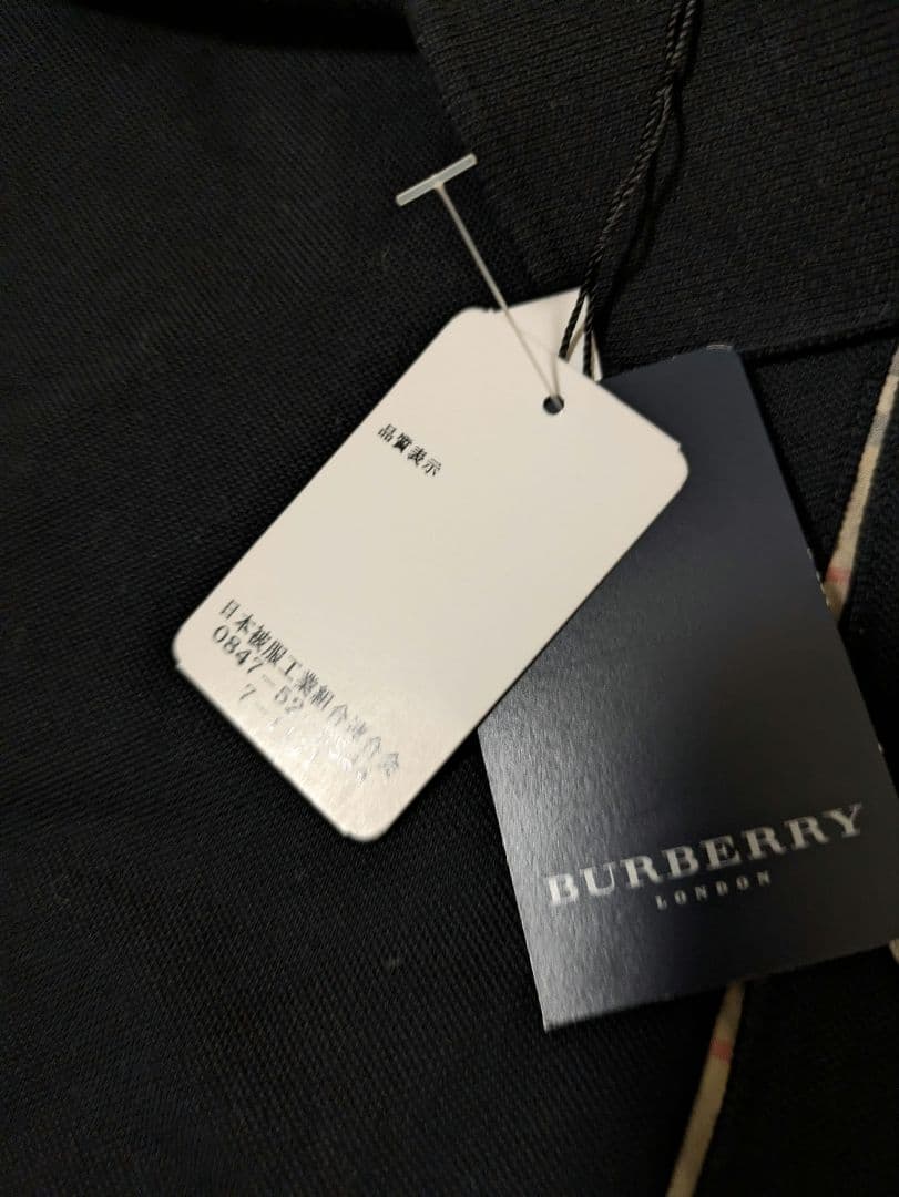 新品　バーバリー　ロンドン　ポロシャツ　XL　LL　ノバチェック　黒