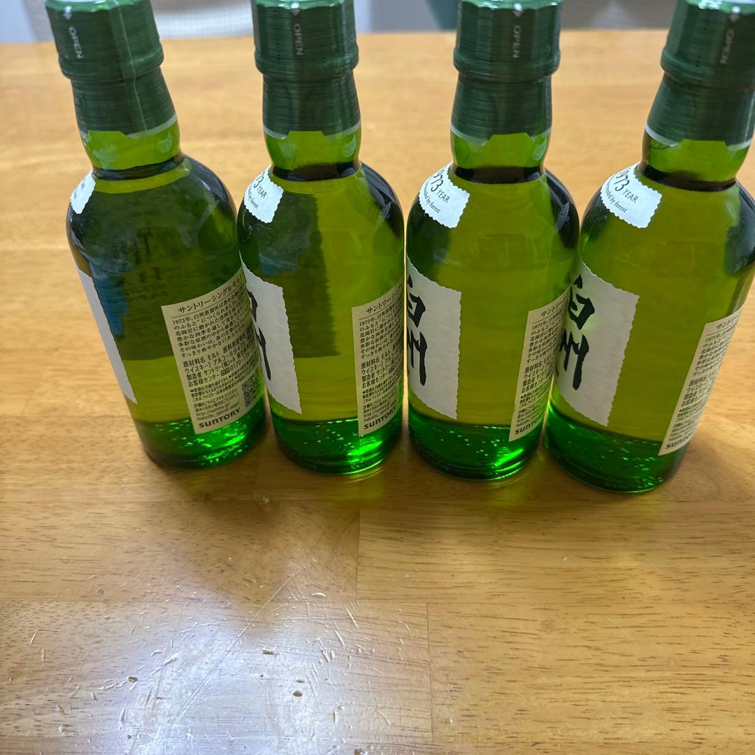 サントリーシングルモルトウイスキー 白州 180ml瓶4本セット