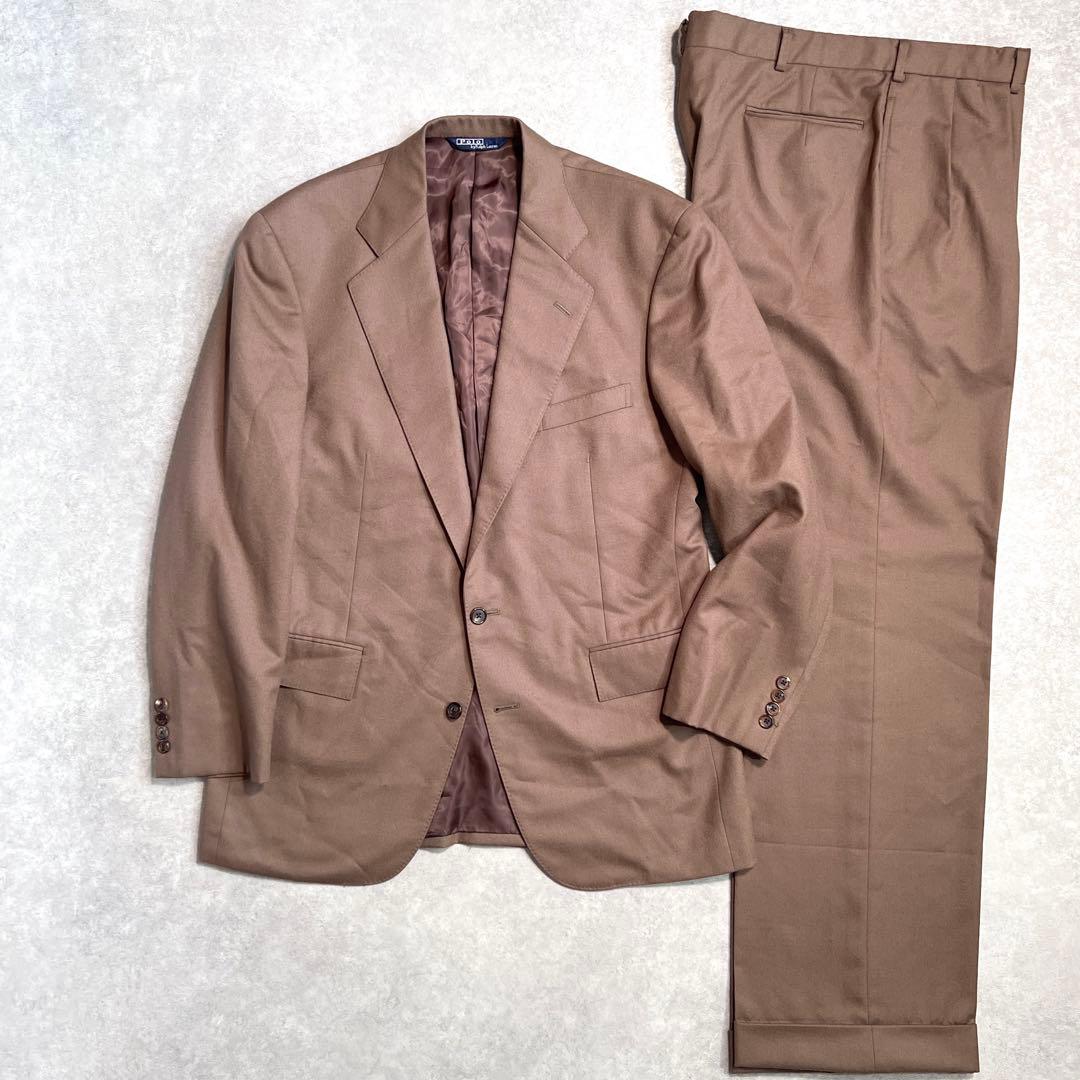 【極美品】ポロバイラルフローレン サキソニーウールスーツセットアップ AB8