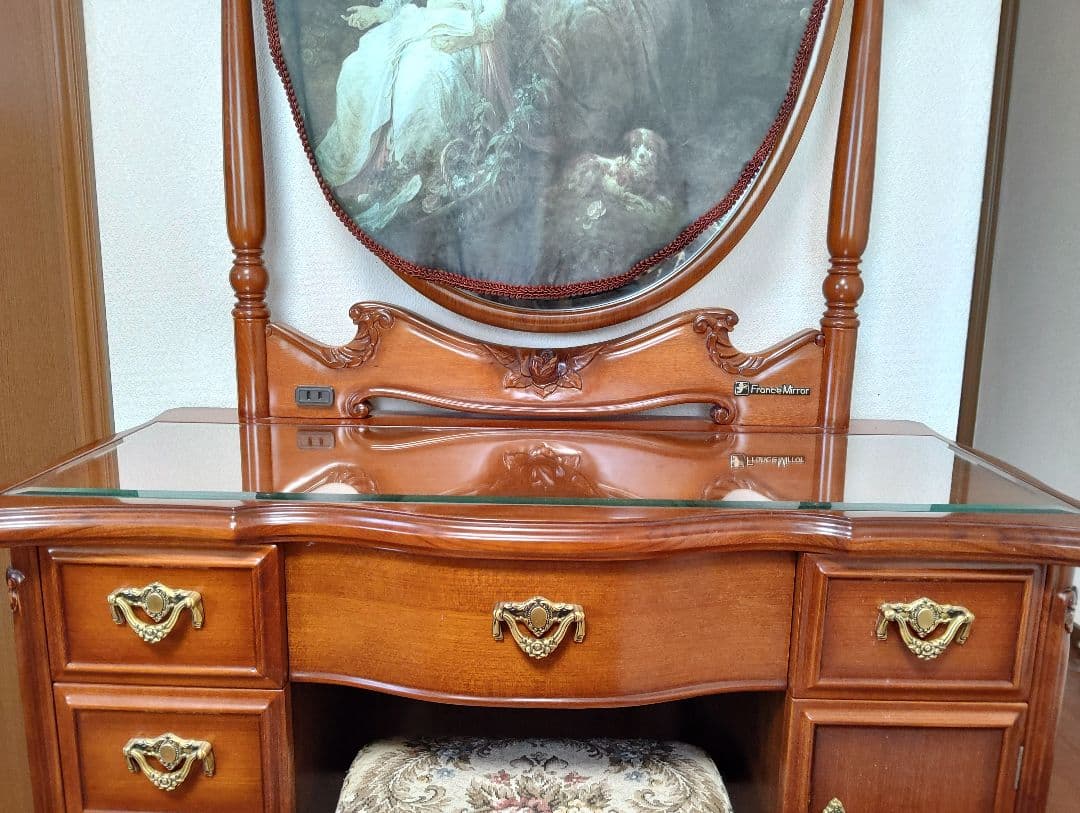 フランスミラー アンティーク木製ドレッサー ヴィンテージ ※要セット購入